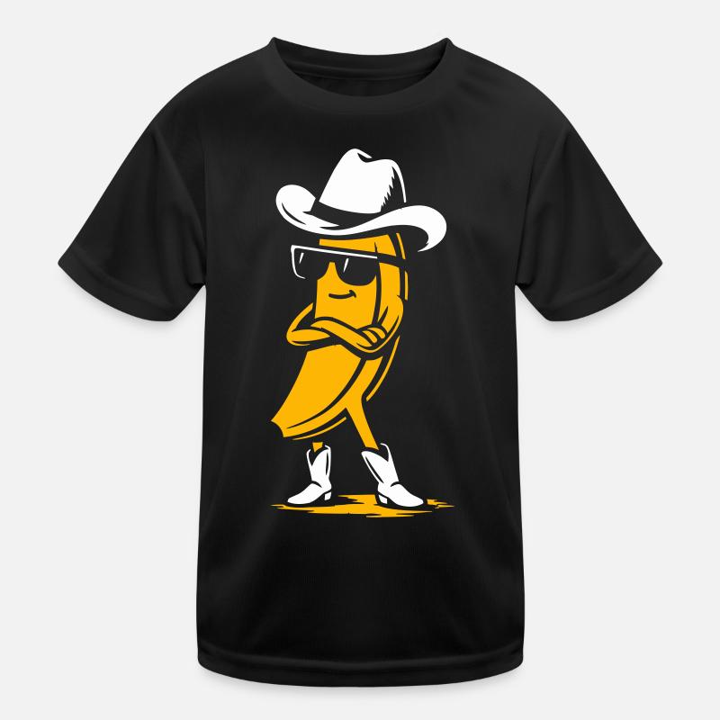 Cowboy Banana with Attitude Kids Functional T-Shirt