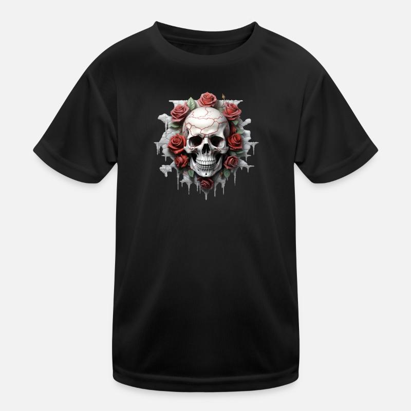 Gothique Art floral Design de mode graphique T-shirt sport Enfant