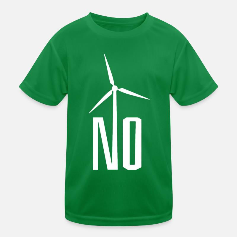 NON! Éolienne non merci - danger pour les oiseaux T-shirt sport Enfant