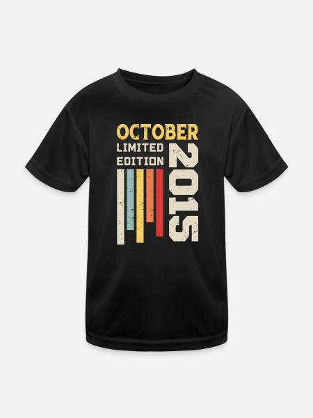Octobre 2015 - Cadeau anniversaire Octobre 2015 - T-shirt sport Enfant - noir - Devant