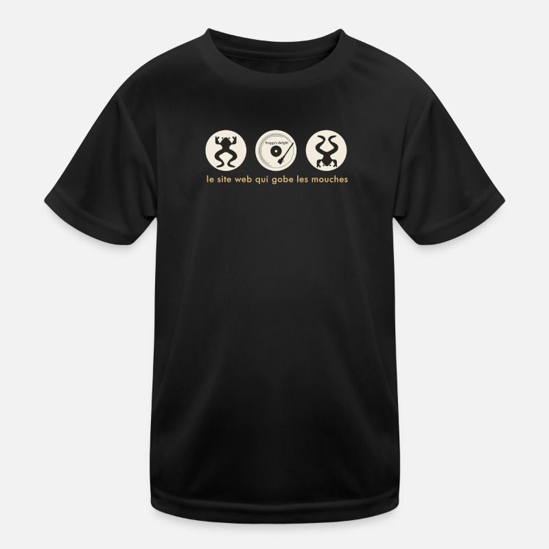 Frog DJ Circle Abzeichen Kinder Funktions-T-Shirt