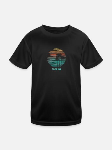 Floride Cool Souvenir Vacances Artistique - T-shirt sport Enfant - noir - Devant