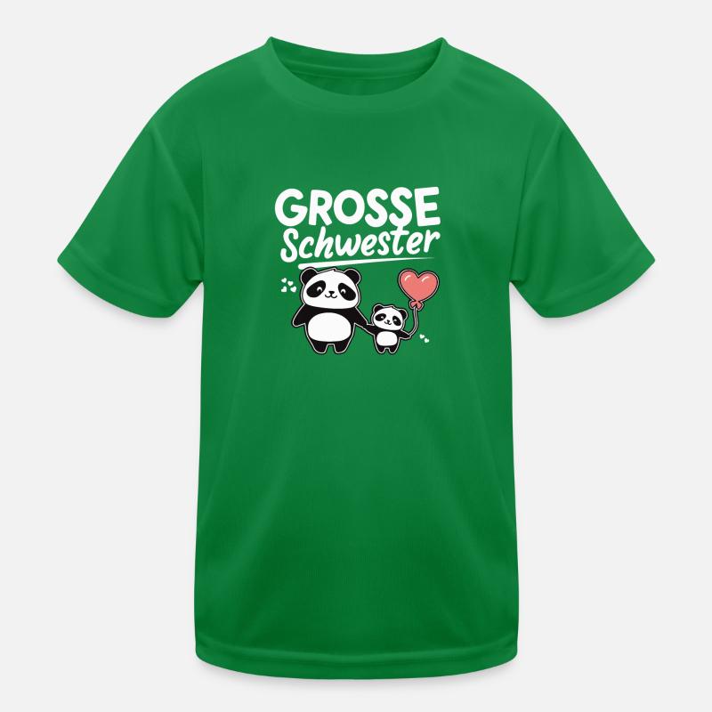 Große Schwester Panda Geschenk Schwangerschaft Kinder Funktions-T-Shirt