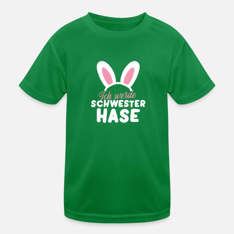 Schwester Hase Geschenk Babyparty Nachwuchs Oma Kinder Funktions-T-Shirt