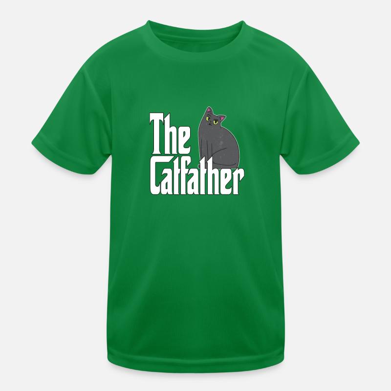 Chat Papa Le Catfather Crazy Cat Père Kitty Daddy T-shirt sport Enfant