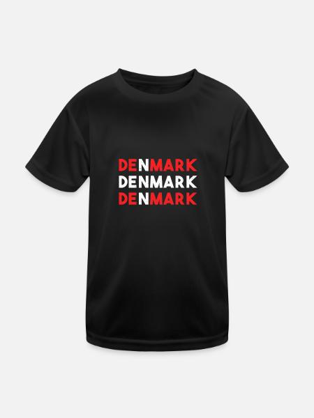 Denmark - Kids Functional T-Shirt - black - Front