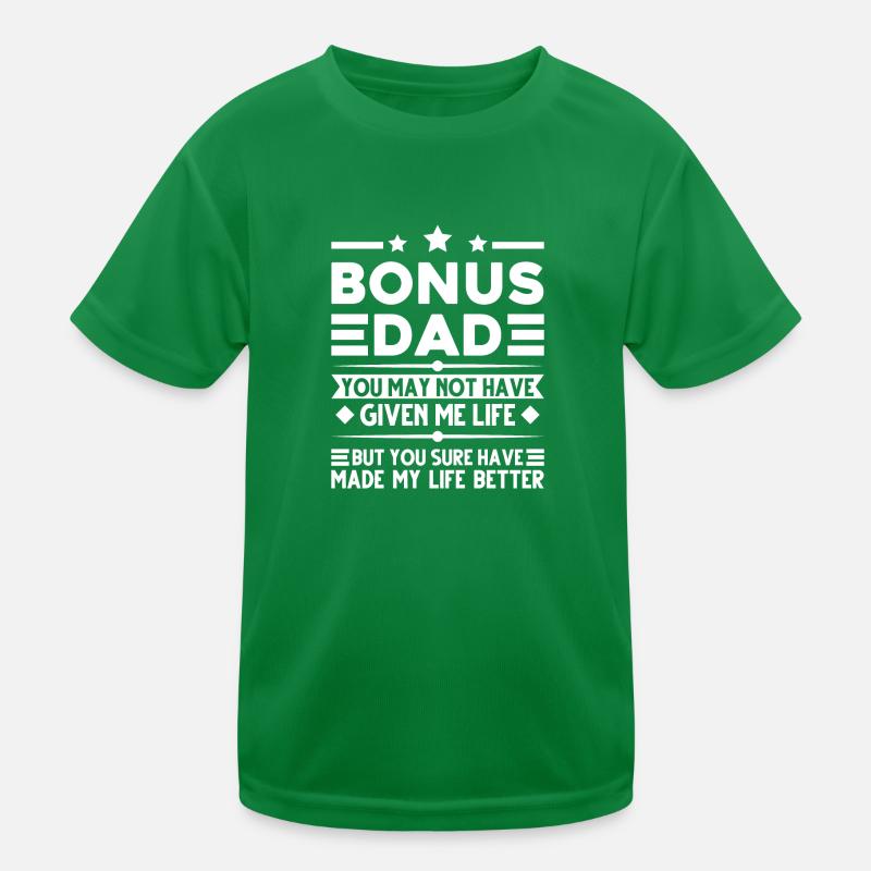 Stepfather Stepfather Bonus Dad Gift Kids Functional T-Shirt