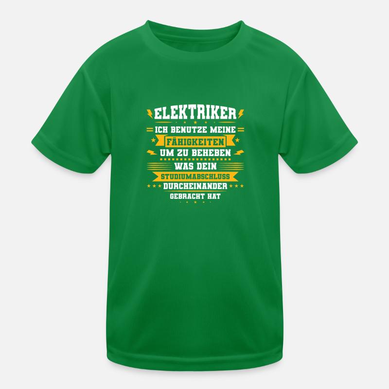 Elektriker Handwerker Elektrizität Geschenk Kinder Funktions-T-Shirt
