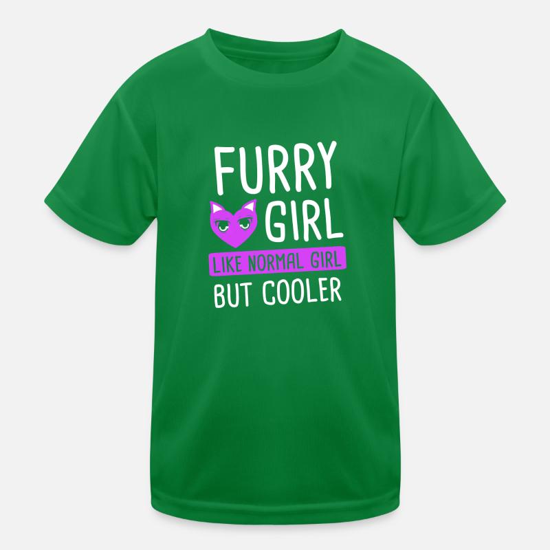 Furry Mädchen Anime Cosplay Mädchen Geschenk Kinder Funktions-T-Shirt