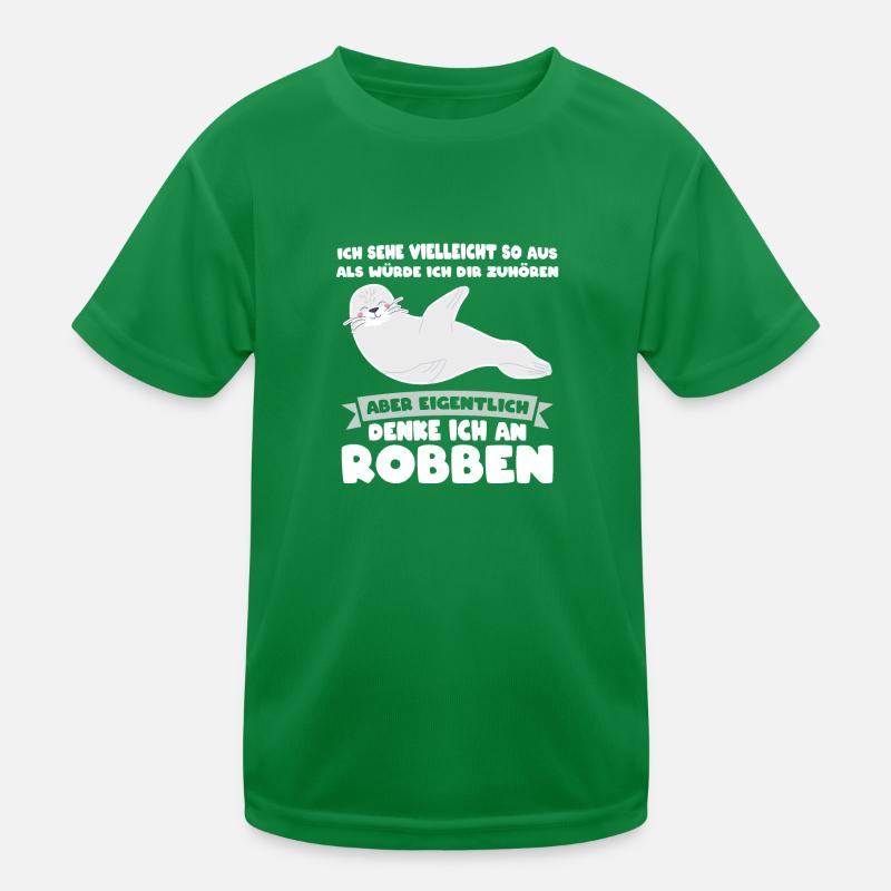 Robbe Seelöwe Seerobben Geschenk Kinder Funktions-T-Shirt