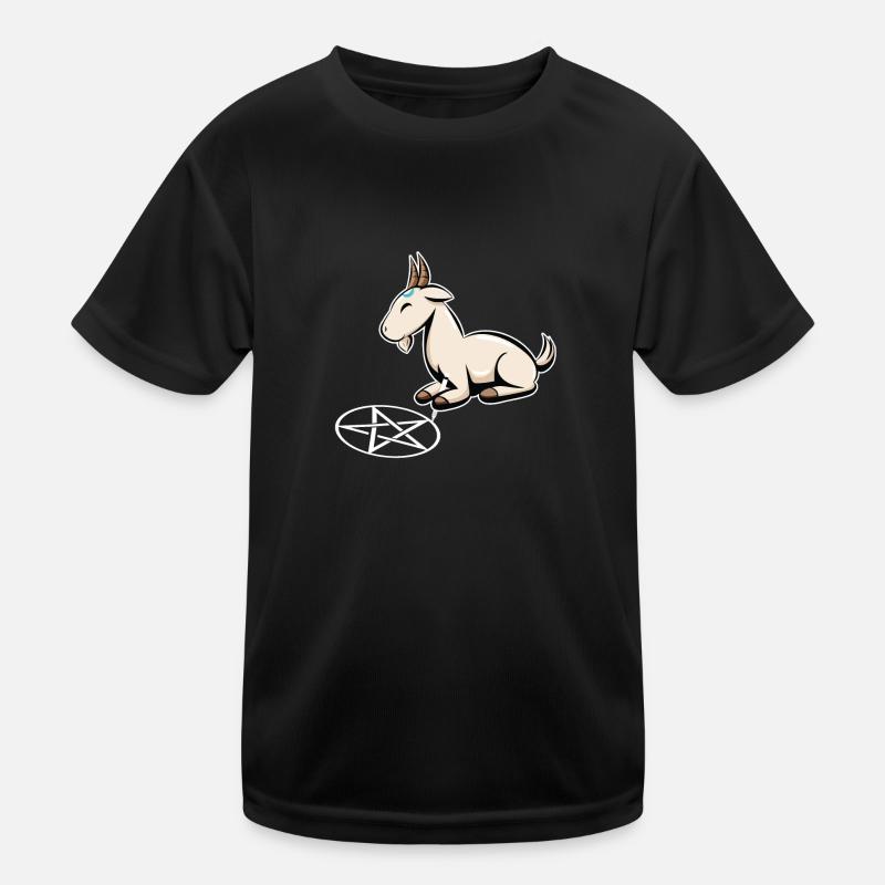 Caprin Pentagramme Goth Goat Goth Cadeau T-shirt sport Enfant