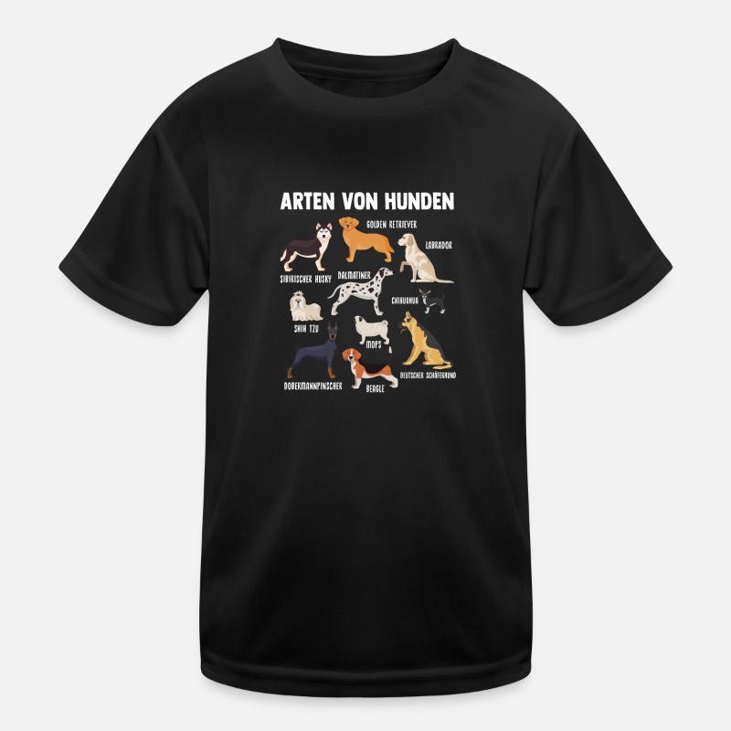 Hund Hunde Hunde-Arten Geschenk Kinder Funktions-T-Shirt