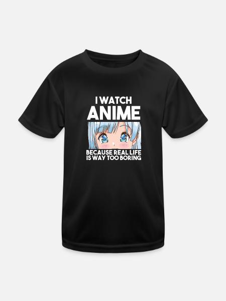 Anime Anime Japanisches Geschenk - Kinder Funktions-T-Shirt - Schwarz - Vorne