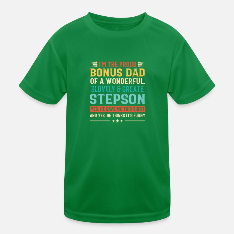 Bonus dad & stepson stepfather gift Kids Functional T-Shirt