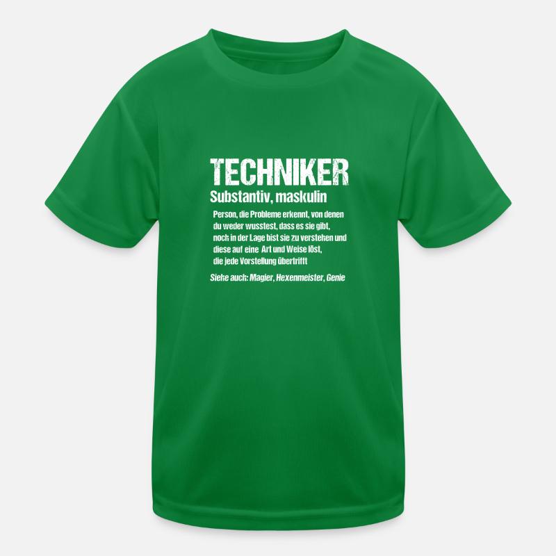 Techniker Ingenieur Fachmann Technik Geschenk Kinder Funktions-T-Shirt