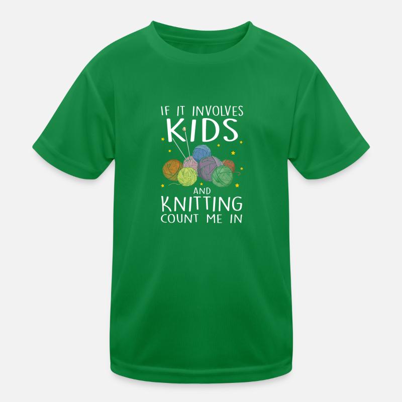 Stricken Strick Strickgeschenk Kinder Funktions-T-Shirt