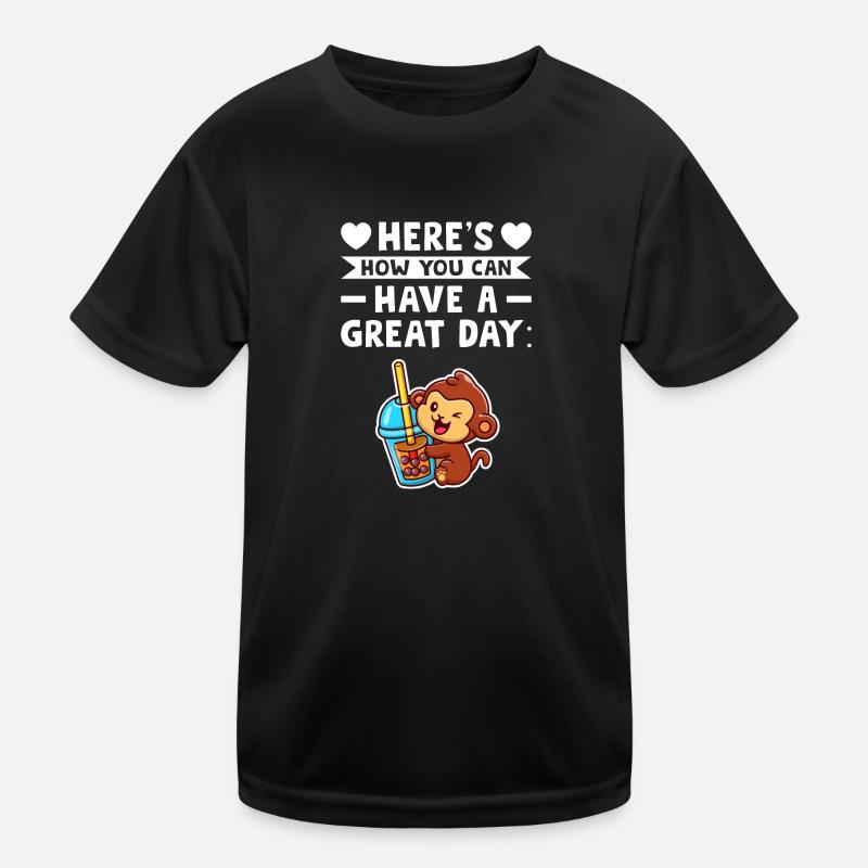 Bubble Tea Bubble Tea Fan Articles Bubble Kids Functional T-Shirt