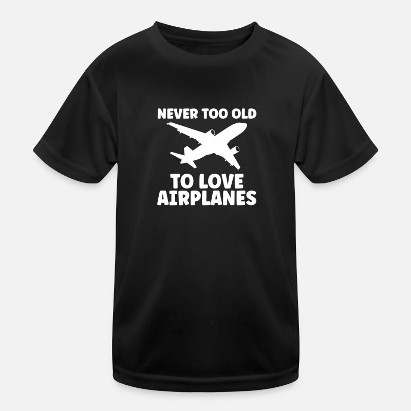 Airplane Airplane Pilot Gift - Kids Functional T-Shirt - black
