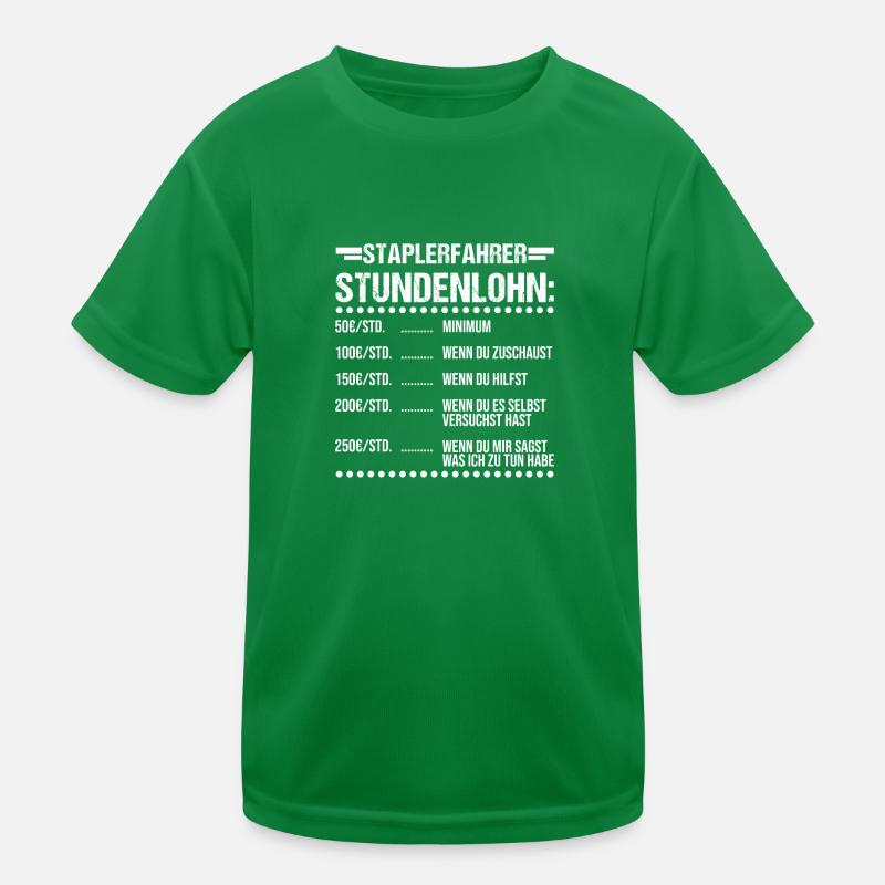 Staplerfahrer Beruf Gabelstapler Geschenk Kinder Funktions-T-Shirt