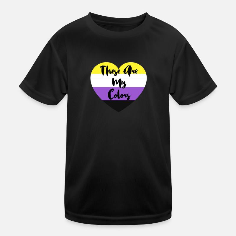 Non-binary non-binary flag LGBTQ gift Kids Functional T-Shirt