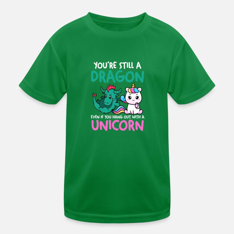 Einhorn und Drache Einhorn Drachen Geschenk Kinder Funktions-T-Shirt