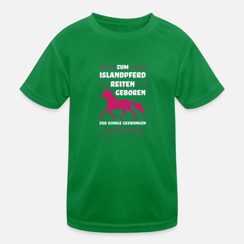 Isländer Pferd Reiter Geschenk Kinder Funktions-T-Shirt