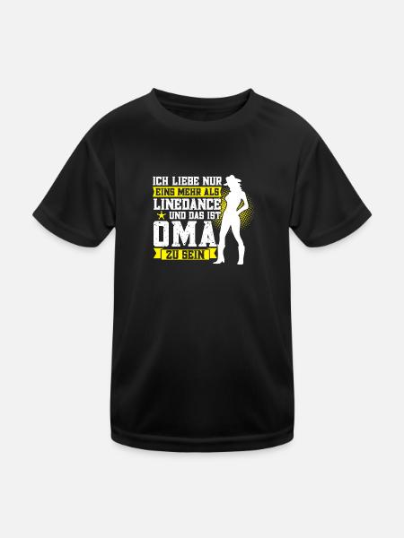 Linedance Oma Großmutter Geschenk - Kinder Funktions-T-Shirt - Schwarz - Vorne