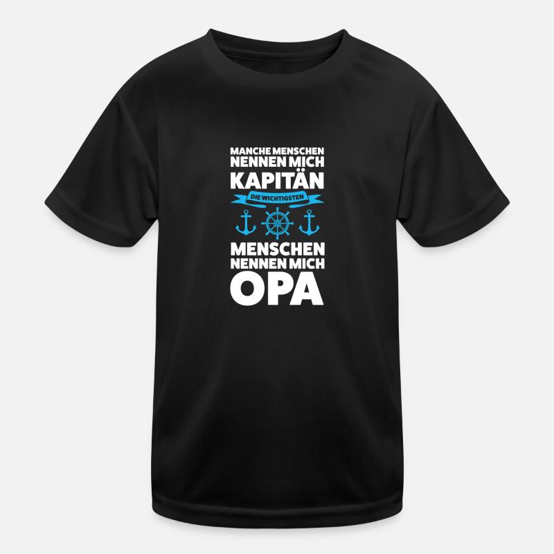 Kapitän Opa Bootfahrer Geschenk Kinder Funktions-T-Shirt