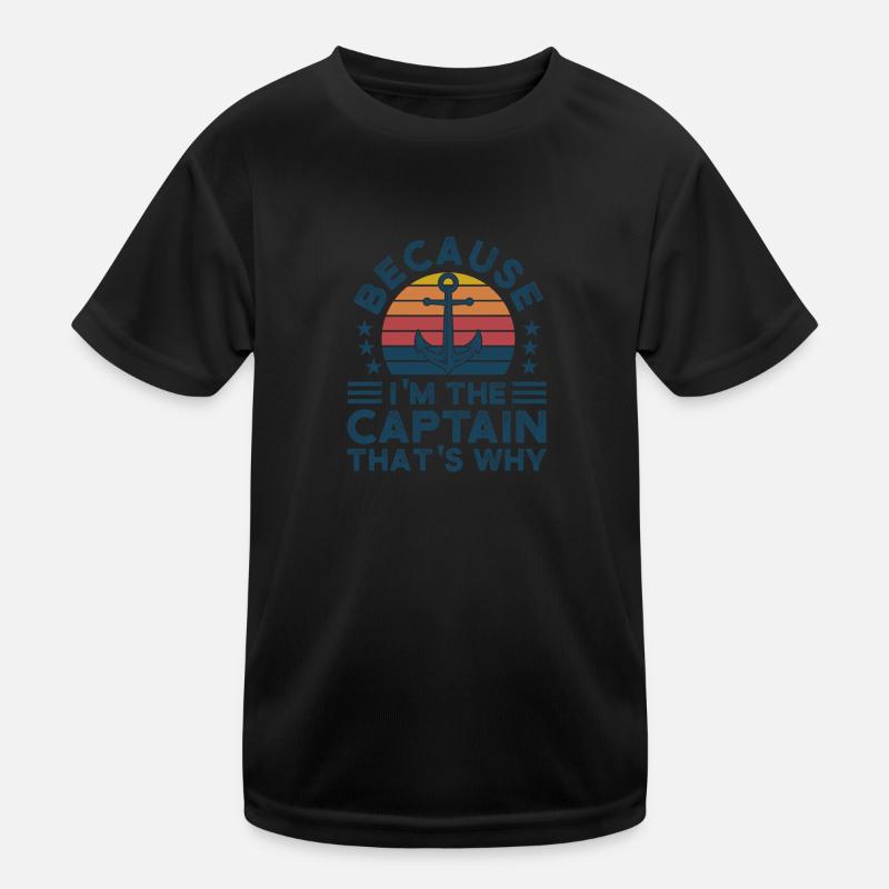 Capitaine Capitaine Cadeau de navigation de plaisance T-shirt sport Enfant