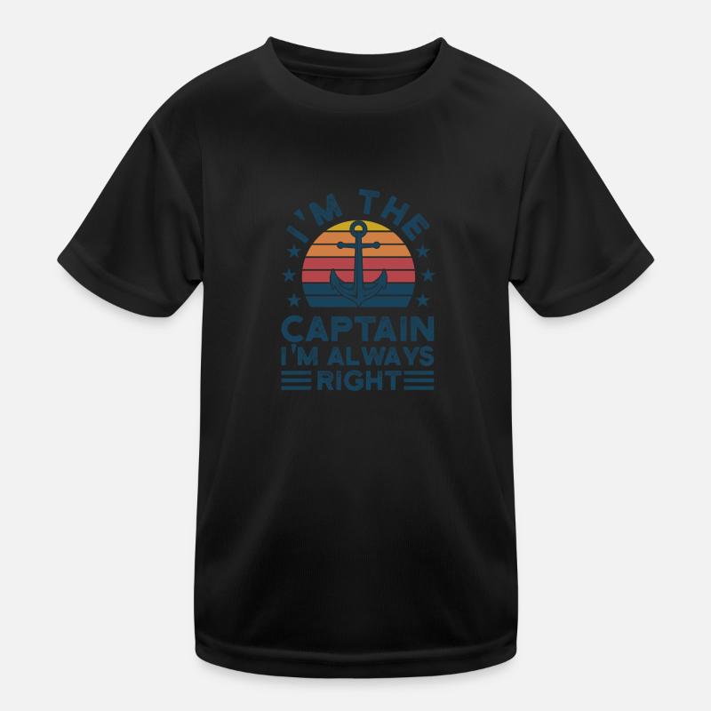 Capitaine Capitaine Cadeau de navigation de plaisance T-shirt sport Enfant
