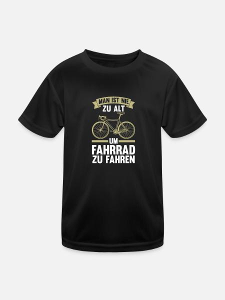 Fahrrad Rennrad Fahrräder Geschenk - Kinder Funktions-T-Shirt - Schwarz - Vorne