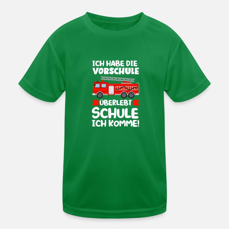 Vorschule Feuerwehr Vorschulkind Geschenk Kinder Funktions-T-Shirt
