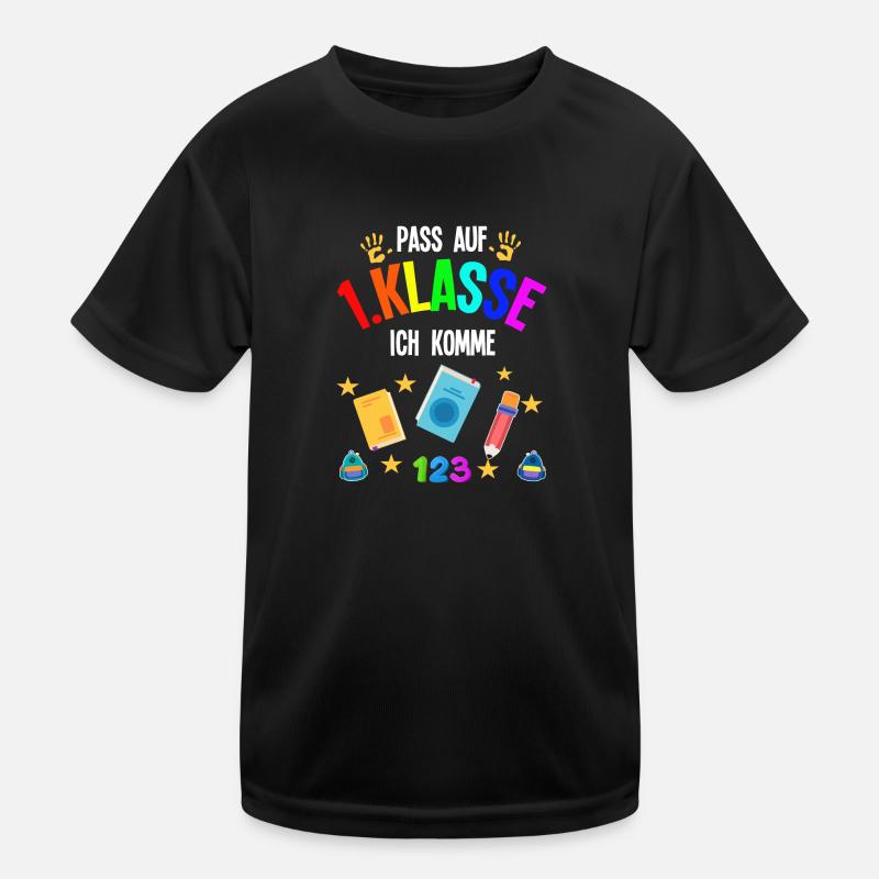 1.Klasse Schulanfang Schulanfänger Geschenk Kinder Funktions-T-Shirt