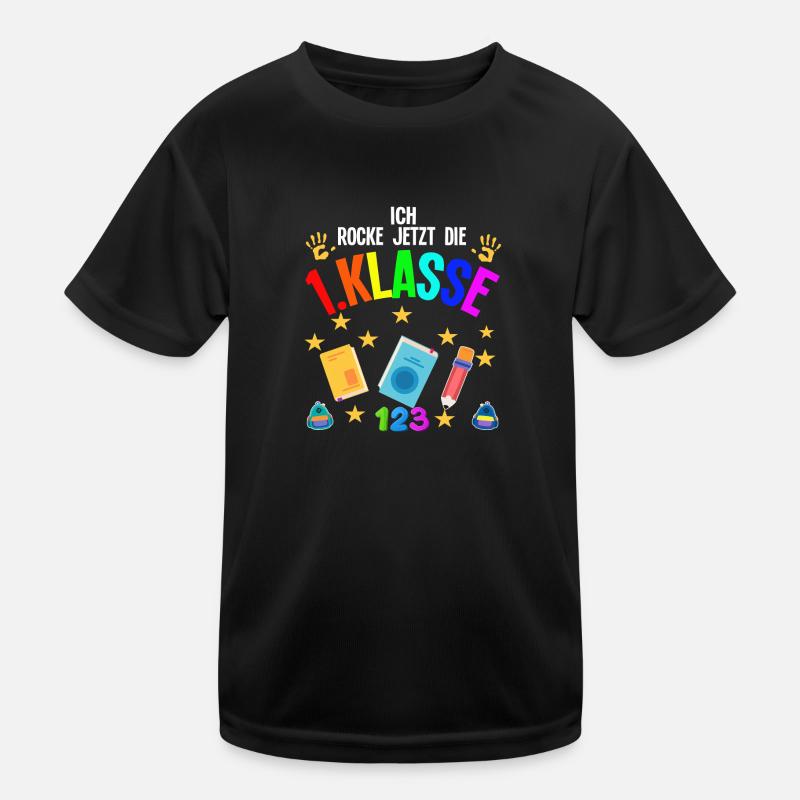 1.Klasse Schulanfang Schulanfänger Geschenk Kinder Funktions-T-Shirt