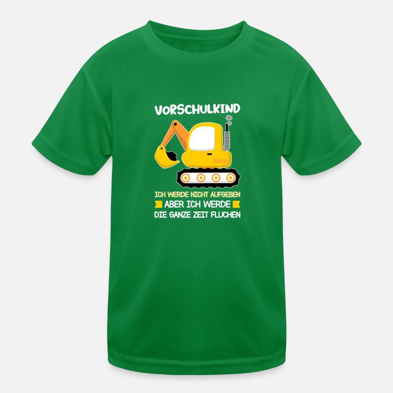 Vorschule Bagger Vorschulkind Geschenk Kinder Funktions-T-Shirt