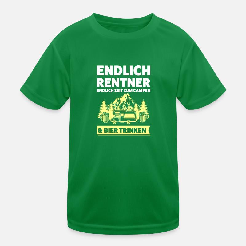 Camper Rentner Wohnwagen Geschenk Kinder Funktions-T-Shirt