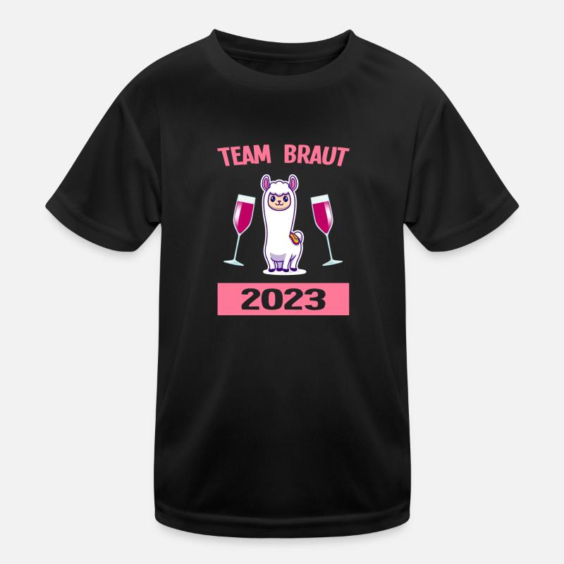 Team Braut 2023 Schaf Braut Geschenk Kinder Funktions-T-Shirt