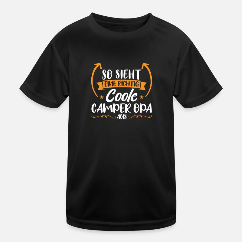 Campen Opa camper Wanderung Geschenk Kinder Funktions-T-Shirt
