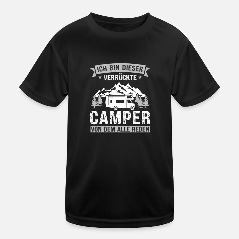 Campen camper Wanderung Geschenk Kinder Funktions-T-Shirt
