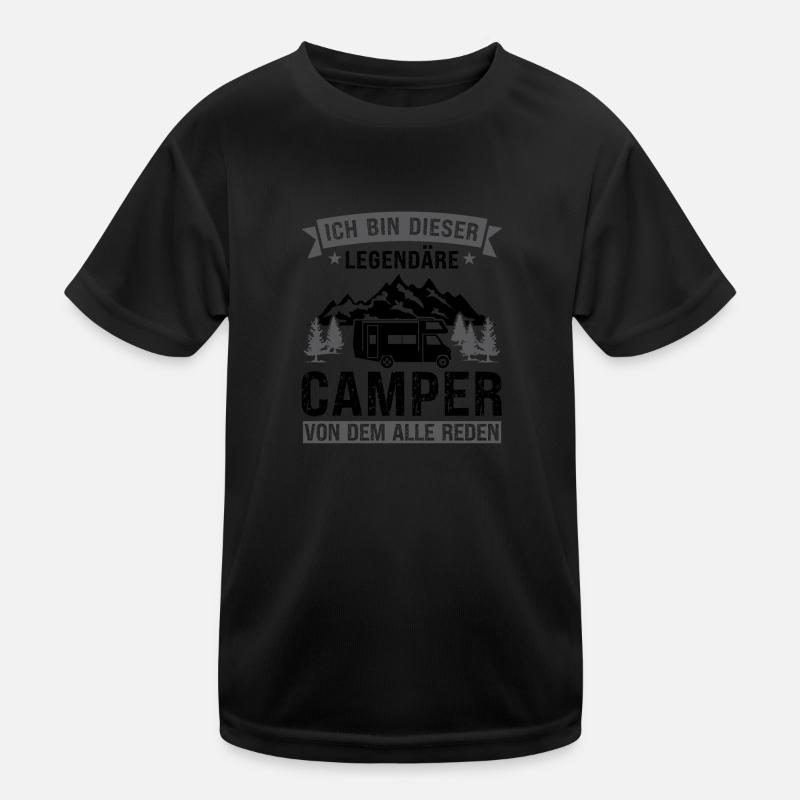 Campen camper Wanderung Geschenk Kinder Funktions-T-Shirt