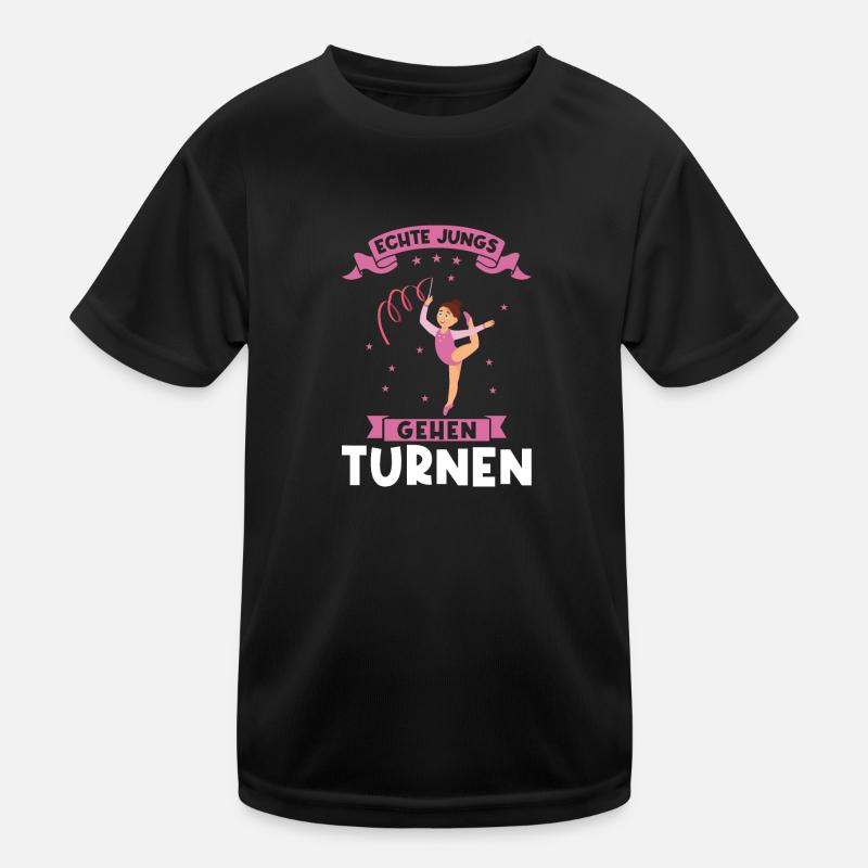 Turnen Mädchen Turnerin Geschenk Kinder Funktions-T-Shirt