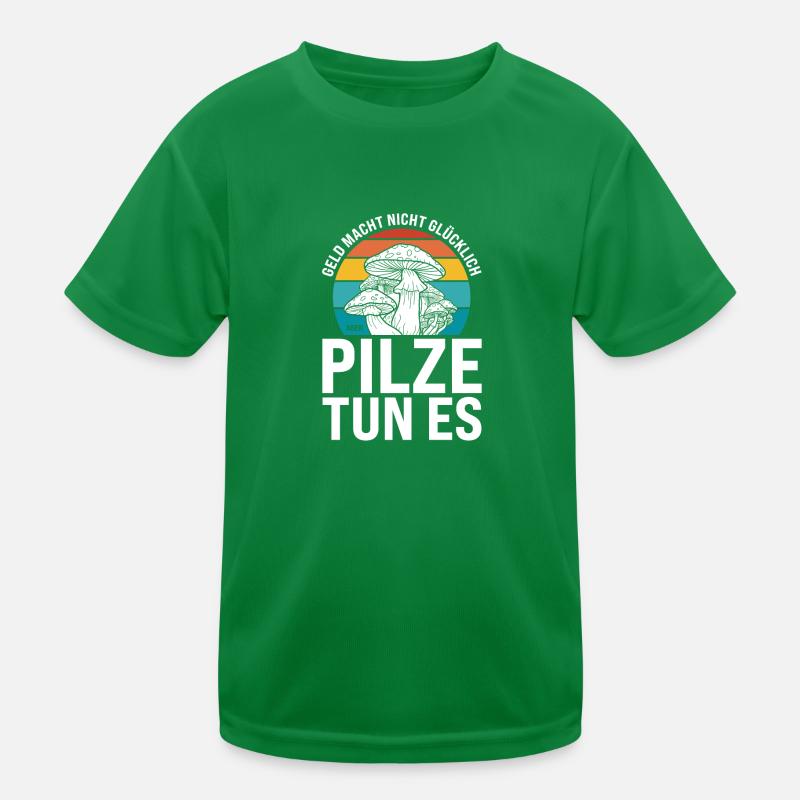 Pilze Sammeln Pilzjagd Geschenk Kinder Funktions-T-Shirt