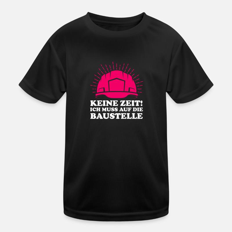 Baustelle Frau Bauherrin Geschenk Kinder Funktions-T-Shirt
