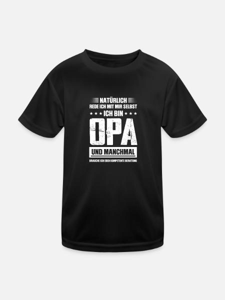 Opas Opa Opas Geschenk - Kinder Funktions-T-Shirt - Schwarz - Vorne
