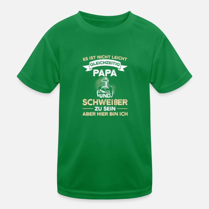 Schweißer Papa Metallarbeiter Geschenk Kinder Funktions-T-Shirt