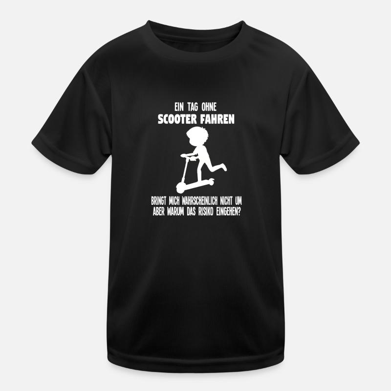 Scooter Roller Scooter-Fahrer Geschenk Kinder Funktions-T-Shirt