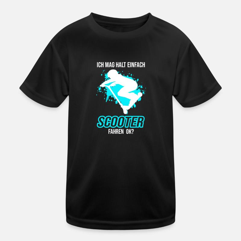 Scooter Roller Roller Fahren Geschenk Kinder Funktions-T-Shirt
