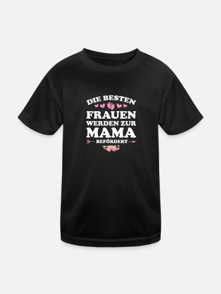 Mutter Mama Mütter Geschenk - Kinder Funktions-T-Shirt - Schwarz - Vorne