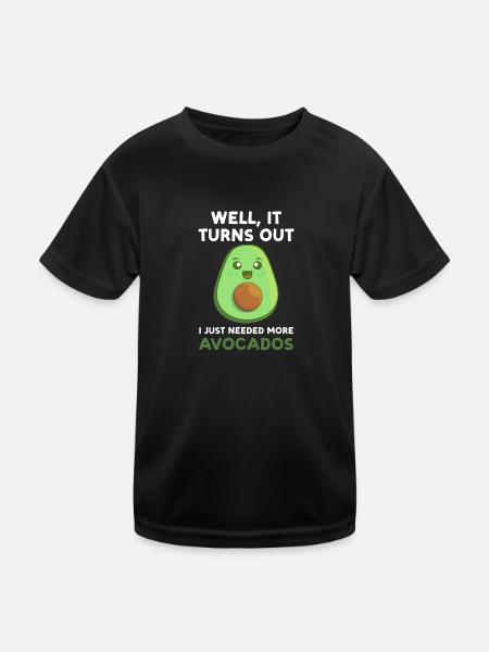 Avocados Avocado Avocado-Liebhaber Geschenk - Kinder Funktions-T-Shirt - Schwarz - Vorne