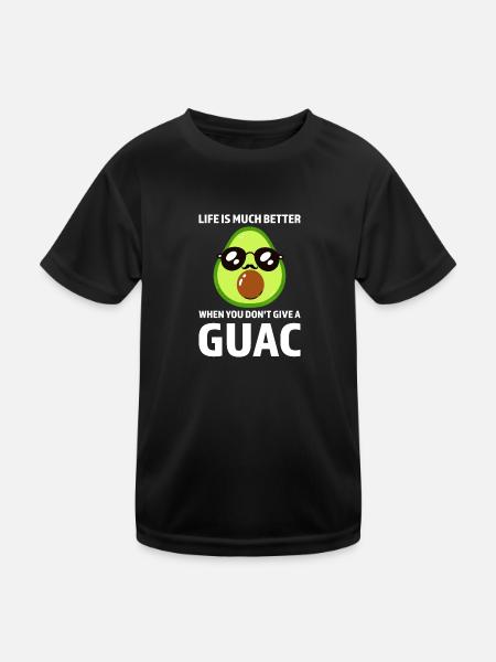 Avocados Avocado Avocado-Liebhaber Geschenk - Kinder Funktions-T-Shirt - Schwarz - Vorne